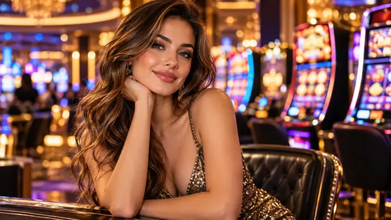 Player comparing online slot games based on RTP, volatility, betting limits, and bonus features.