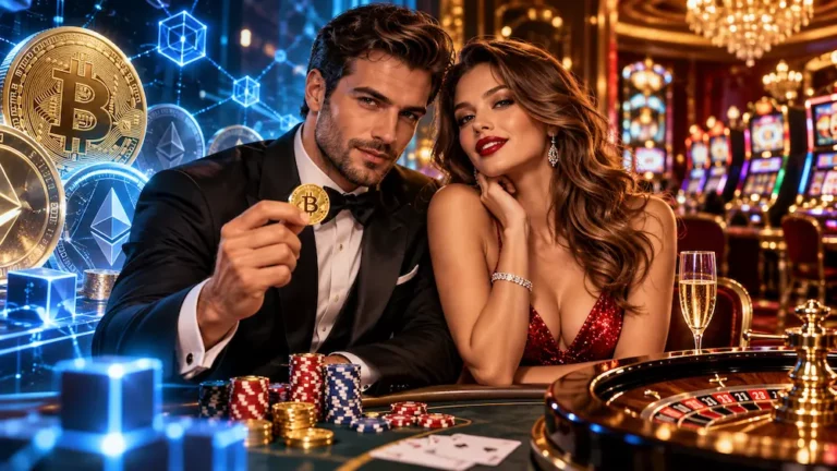 Crypto casino vs traditional online casino comparison featuring cryptocurrency and casino games