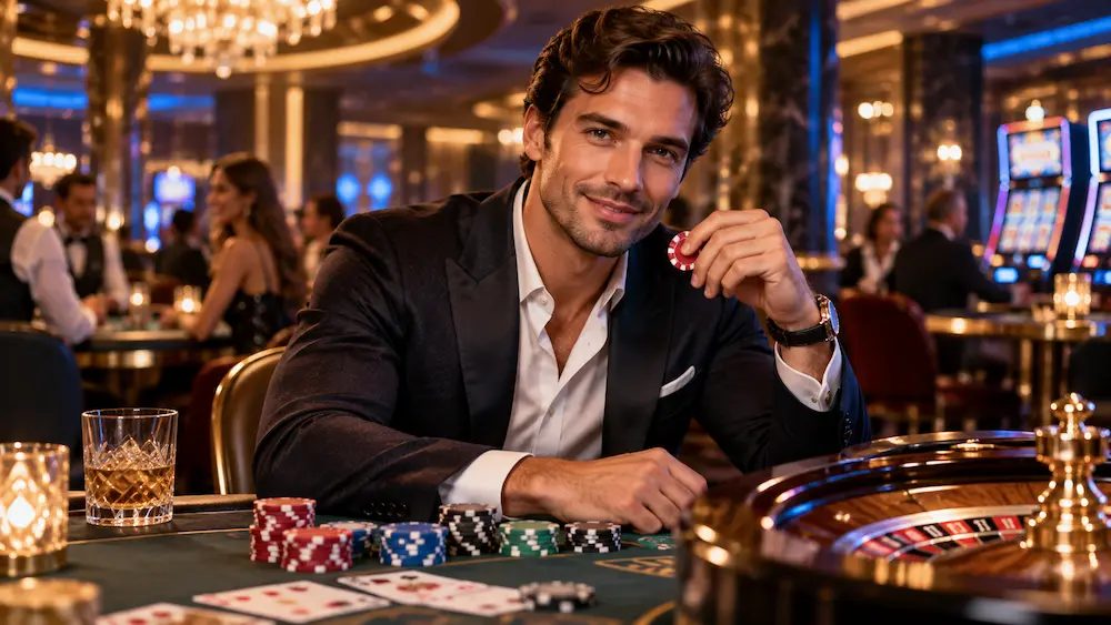 Popular types of online gambling games including slots, roulette, blackjack, poker, and live casino tables